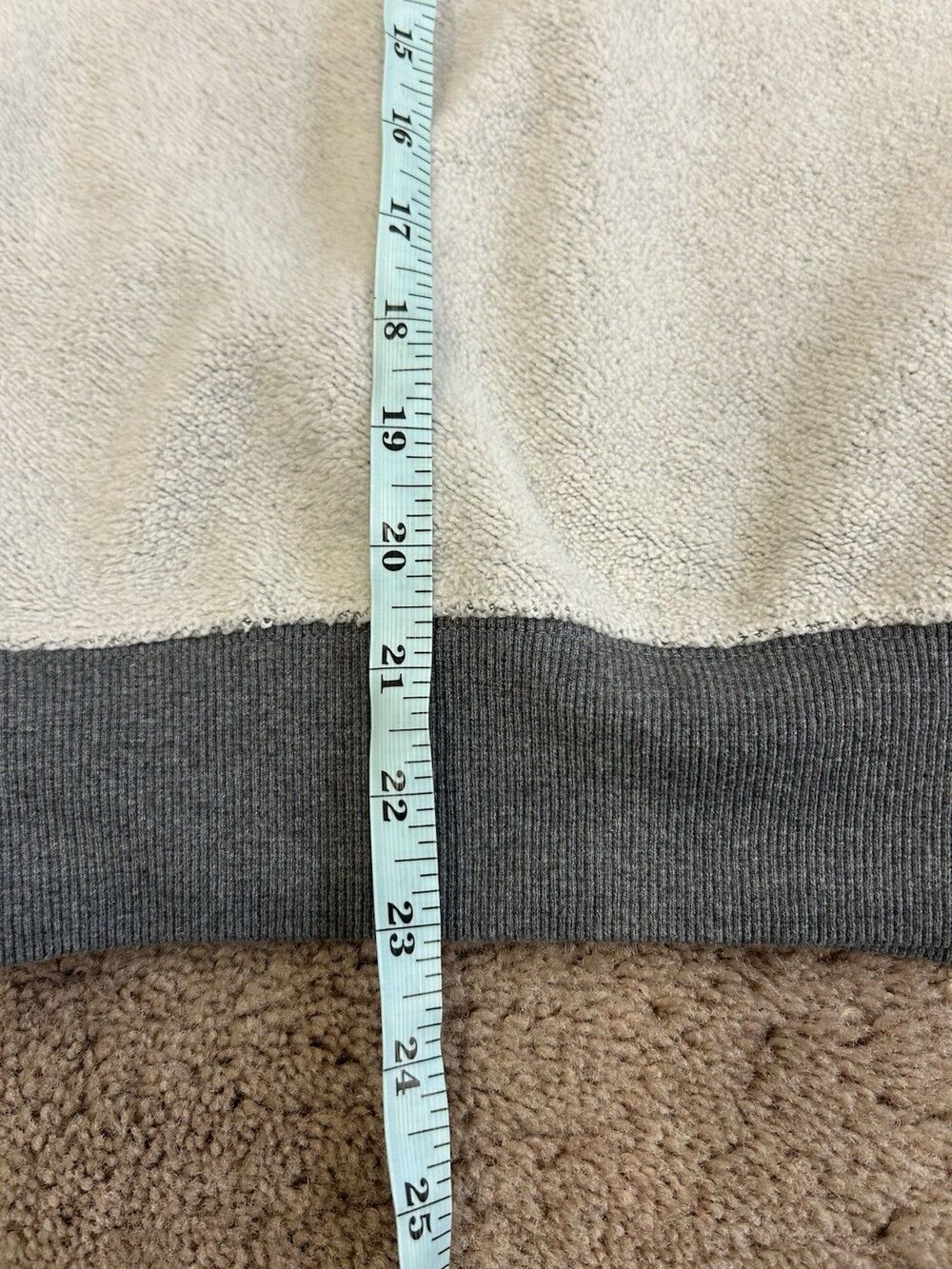 PARKE Inside Out Cozy Collection Varsity Mockneck Sweatshirt Stormy Grey S/M - Picture 7 of 7